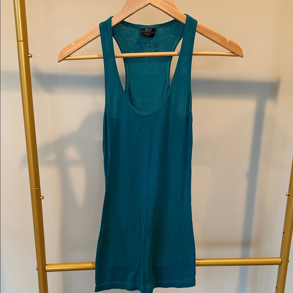 SPLITS59 Teal Ashby Ribbed tank - Picture 1 of 4